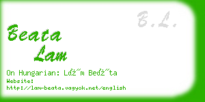 beata lam business card